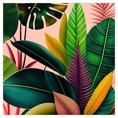 Ai Generated Tropical Leaves Foliage Wallpaper Lightweight Scarf  by Ravend