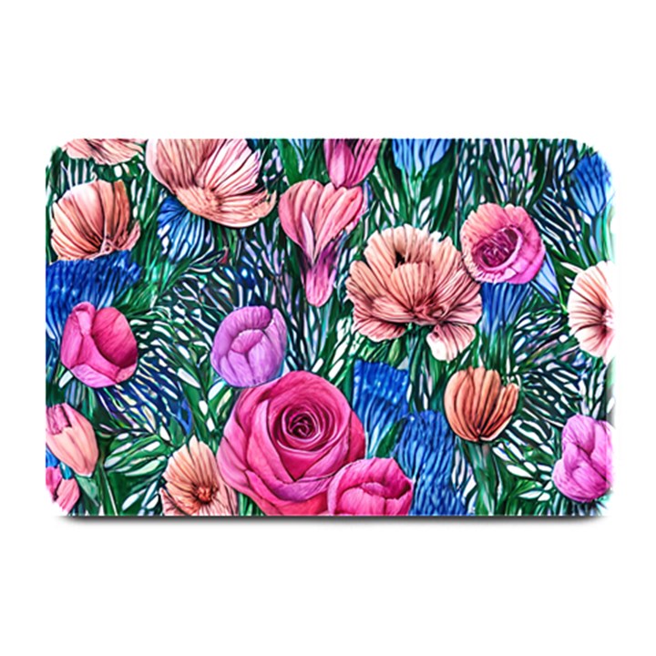 Bright And Brilliant Watercolor Flowers Plate Mats