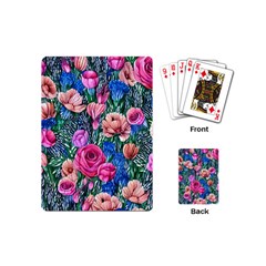 Bright And Brilliant Watercolor Flowers Playing Cards Single Design (mini) by GardenOfOphir