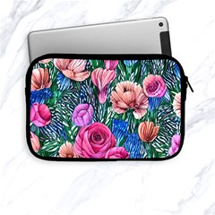 Bright And Brilliant Watercolor Flowers Apple Ipad Mini Zipper Cases by GardenOfOphir