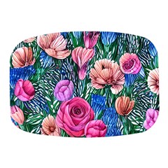 Bright And Brilliant Watercolor Flowers Mini Square Pill Box by GardenOfOphir