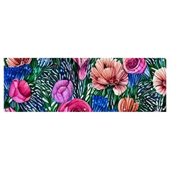 Bright And Brilliant Watercolor Flowers Banner And Sign 12  X 4 