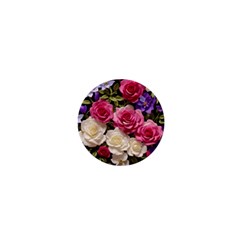 Ai Generated Roses Flowers Petals Bouquet Wedding 1  Mini Buttons by Ravend