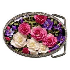 Ai Generated Roses Flowers Petals Bouquet Wedding Belt Buckles by Ravend