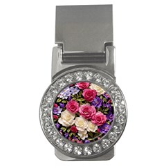 Ai Generated Roses Flowers Petals Bouquet Wedding Money Clips (cz)  by Ravend