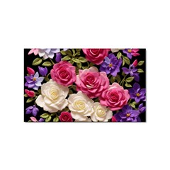 Ai Generated Roses Flowers Petals Bouquet Wedding Sticker Rectangular (10 Pack) by Ravend