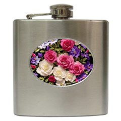 Ai Generated Roses Flowers Petals Bouquet Wedding Hip Flask (6 Oz) by Ravend