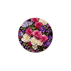 Ai Generated Roses Flowers Petals Bouquet Wedding Golf Ball Marker by Ravend