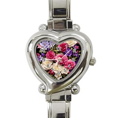 Ai Generated Roses Flowers Petals Bouquet Wedding Heart Italian Charm Watch by Ravend