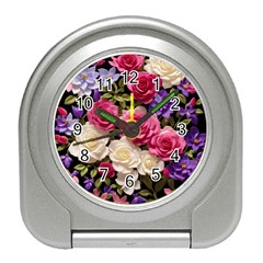 Ai Generated Roses Flowers Petals Bouquet Wedding Travel Alarm Clock by Ravend