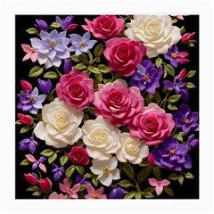 Ai Generated Roses Flowers Petals Bouquet Wedding Medium Glasses Cloth by Ravend