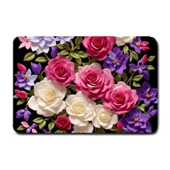 Ai Generated Roses Flowers Petals Bouquet Wedding Small Doormat by Ravend