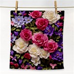 Ai Generated Roses Flowers Petals Bouquet Wedding Face Towel Front