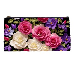 Ai Generated Roses Flowers Petals Bouquet Wedding Pencil Case by Ravend