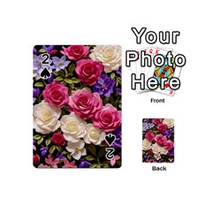 Ai Generated Roses Flowers Petals Bouquet Wedding Playing Cards 54 Designs (mini) by Ravend