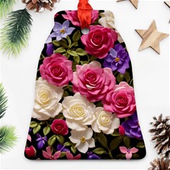 Ai Generated Roses Flowers Petals Bouquet Wedding Ornament (bell) by Ravend