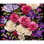 Ai Generated Roses Flowers Petals Bouquet Wedding Deluxe Canvas 14  x 11  (Stretched) 14  x 11  x 1.5  Stretched Canvas