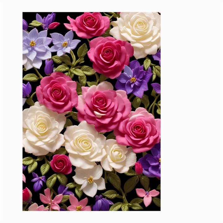 Ai Generated Roses Flowers Petals Bouquet Wedding Small Garden Flag (Two Sides)