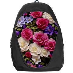 Ai Generated Roses Flowers Petals Bouquet Wedding Backpack Bag by Ravend