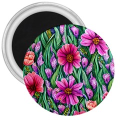 Cheerful And Cheery Blooms 3  Magnets by GardenOfOphir