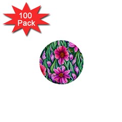 Cheerful And Cheery Blooms 1  Mini Buttons (100 Pack)  by GardenOfOphir