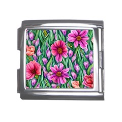 Cheerful And Cheery Blooms Mega Link Italian Charm (18mm) by GardenOfOphir