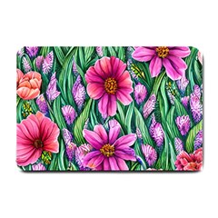 Cheerful And Cheery Blooms Small Doormat by GardenOfOphir