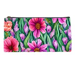 Cheerful And Cheery Blooms Pencil Case by GardenOfOphir