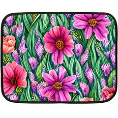 Cheerful And Cheery Blooms Fleece Blanket (mini) by GardenOfOphir