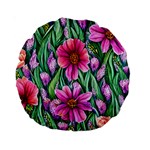 Cheerful And Cheery Blooms Standard 15  Premium Round Cushions Front