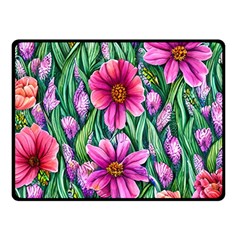 Cheerful And Cheery Blooms Fleece Blanket (small) by GardenOfOphir