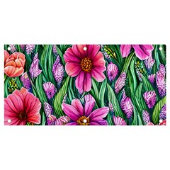 Cheerful And Cheery Blooms Banner And Sign 4  X 2  by GardenOfOphir