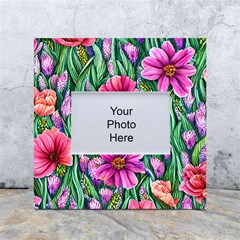 Cheerful And Cheery Blooms White Box Photo Frame 4  X 6  by GardenOfOphir