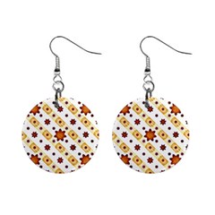 Background Floral Pattern Graphic Mini Button Earrings by Ravend