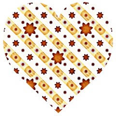 Background Floral Pattern Graphic Wooden Puzzle Heart by Ravend