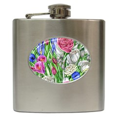 Celestial And Charming Florals Hip Flask (6 Oz) by GardenOfOphir