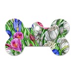 Celestial And Charming Florals Dog Tag Bone (One Side) Front