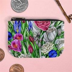 Celestial And Charming Florals Mini Coin Purse by GardenOfOphir