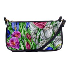 Celestial And Charming Florals Shoulder Clutch Bag by GardenOfOphir