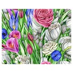 Celestial And Charming Florals Premium Plush Fleece Blanket (Medium) 60 x50  Blanket Back