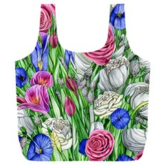 Celestial And Charming Florals Full Print Recycle Bag (xxl) by GardenOfOphir