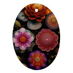 Ai Generated Floral Pattern Flowers Floral Ornament (oval)