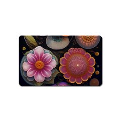 Ai Generated Floral Pattern Flowers Floral Magnet (name Card) by Ravend