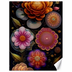 Ai Generated Floral Pattern Flowers Floral Canvas 18  X 24  by Ravend