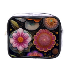 Ai Generated Floral Pattern Flowers Floral Mini Toiletries Bag (one Side) by Ravend