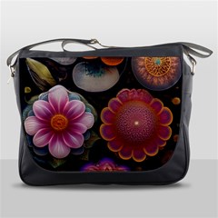 Ai Generated Floral Pattern Flowers Floral Messenger Bag by Ravend