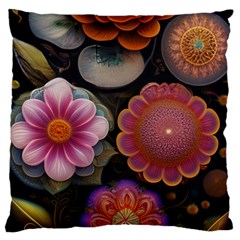 Ai Generated Floral Pattern Flowers Floral Large Cushion Case (one Side) by Ravend