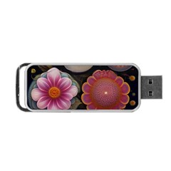 Ai Generated Floral Pattern Flowers Floral Portable Usb Flash (two Sides) by Ravend