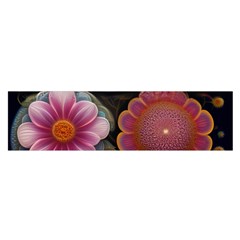 Ai Generated Floral Pattern Flowers Floral Oblong Satin Scarf (16  X 60 ) by Ravend