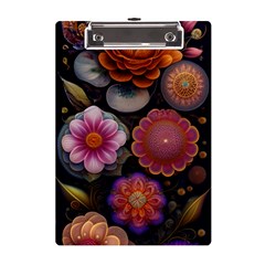 Ai Generated Floral Pattern Flowers Floral A5 Acrylic Clipboard by Ravend